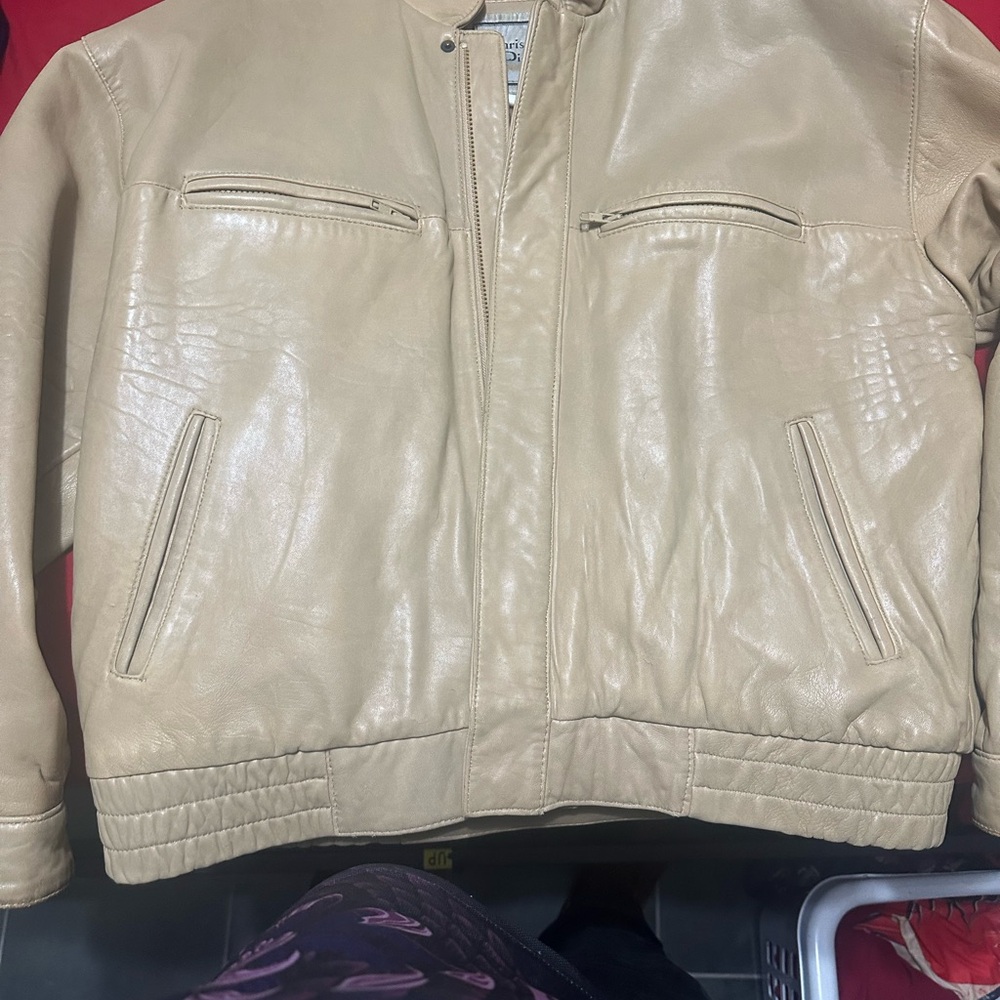 Dior Bomber Jacket - Cream Leather jacket Men’s L